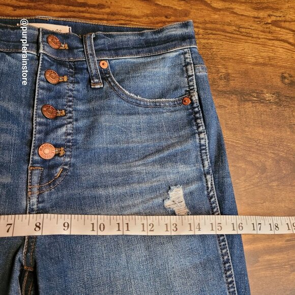 Madewell Jeans 29 Skinny 10" High Rise Tummy Control Rosecliff Wash H6319 - Picture 9 of 13